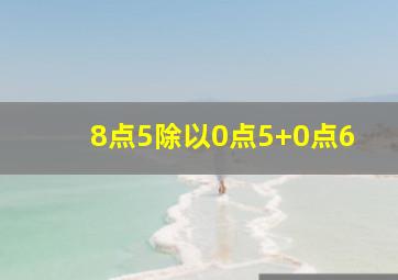 8点5除以0点5+0点6