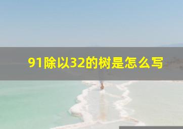 91除以32的树是怎么写