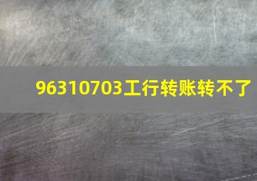 96310703工行转账转不了