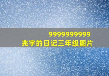 9999999999兆字的日记三年级图片