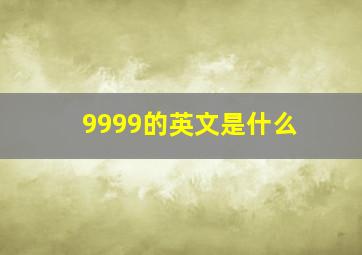 9999的英文是什么