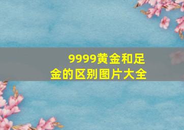 9999黄金和足金的区别图片大全