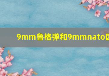 9mm鲁格弹和9mmnato区别