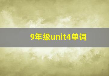 9年级unit4单词