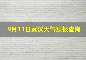 9月11日武汉天气预报查询