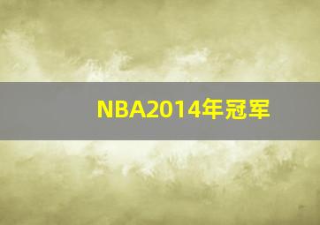 NBA2014年冠军