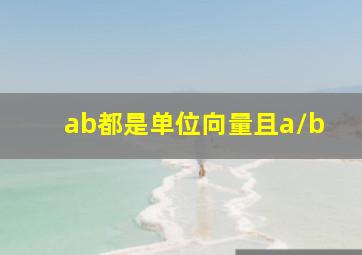 ab都是单位向量且a//b