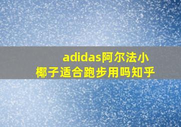 adidas阿尔法小椰子适合跑步用吗知乎