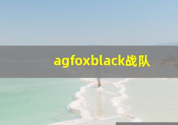 agfoxblack战队