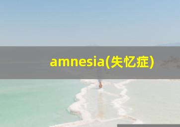 amnesia(失忆症)