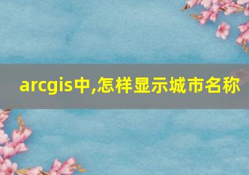 arcgis中,怎样显示城市名称