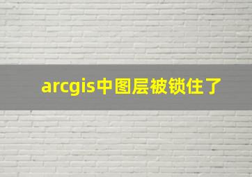 arcgis中图层被锁住了