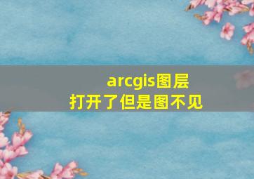 arcgis图层打开了但是图不见