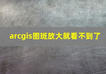 arcgis图斑放大就看不到了