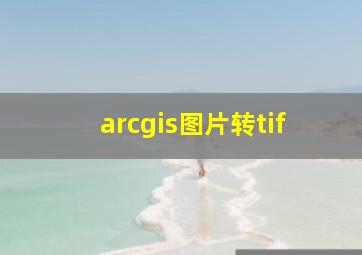 arcgis图片转tif