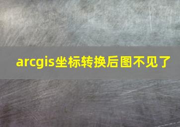 arcgis坐标转换后图不见了