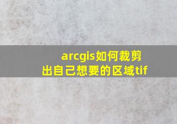 arcgis如何裁剪出自己想要的区域tif