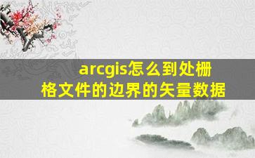 arcgis怎么到处栅格文件的边界的矢量数据