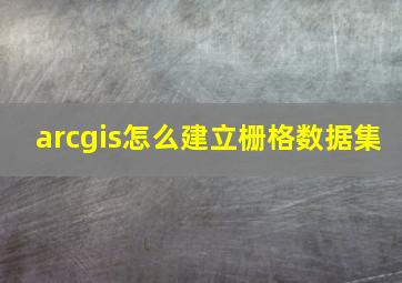 arcgis怎么建立栅格数据集