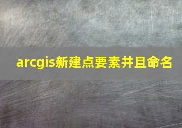 arcgis新建点要素并且命名