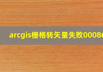 arcgis栅格转矢量失败000861