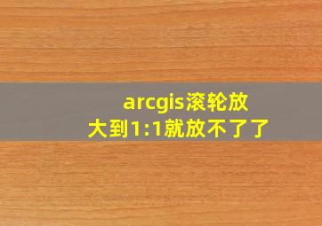 arcgis滚轮放大到1:1就放不了了