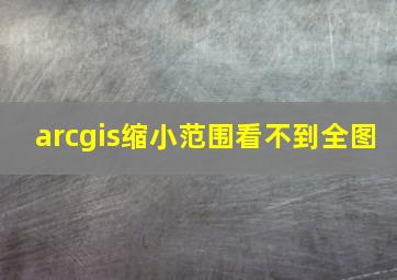 arcgis缩小范围看不到全图