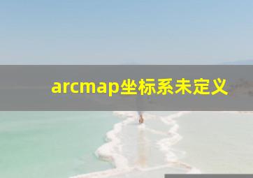 arcmap坐标系未定义