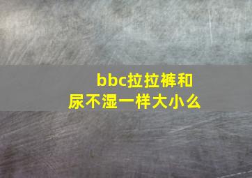 bbc拉拉裤和尿不湿一样大小么