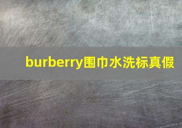 burberry围巾水洗标真假