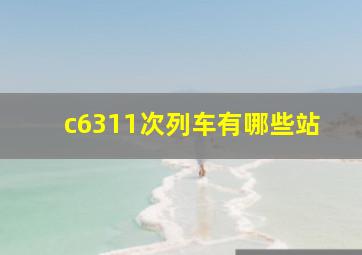 c6311次列车有哪些站