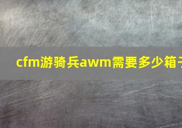 cfm游骑兵awm需要多少箱子