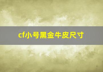 cf小号黑金牛皮尺寸