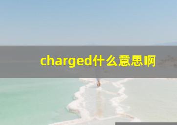 charged什么意思啊