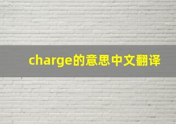 charge的意思中文翻译