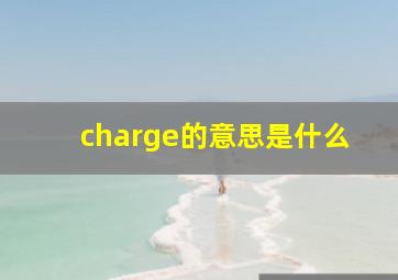 charge的意思是什么