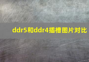 ddr5和ddr4插槽图片对比