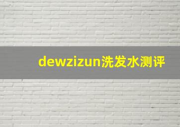 dewzizun洗发水测评