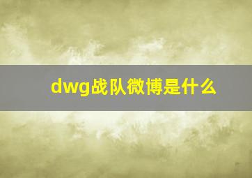 dwg战队微博是什么