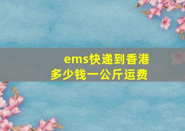 ems快递到香港多少钱一公斤运费