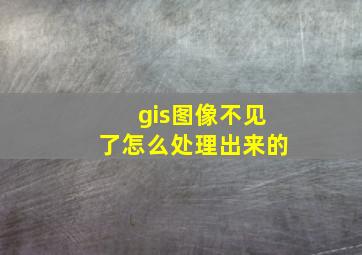 gis图像不见了怎么处理出来的