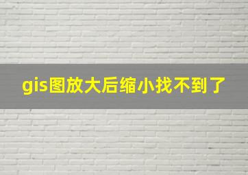 gis图放大后缩小找不到了