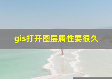 gis打开图层属性要很久