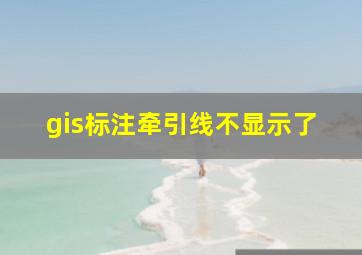 gis标注牵引线不显示了