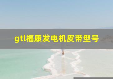 gtl福康发电机皮带型号