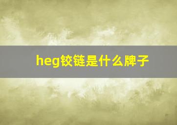 heg铰链是什么牌子