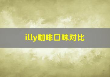 illy咖啡口味对比