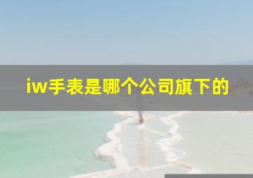 iw手表是哪个公司旗下的