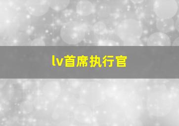 lv首席执行官