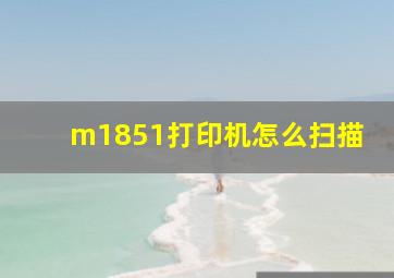 m1851打印机怎么扫描